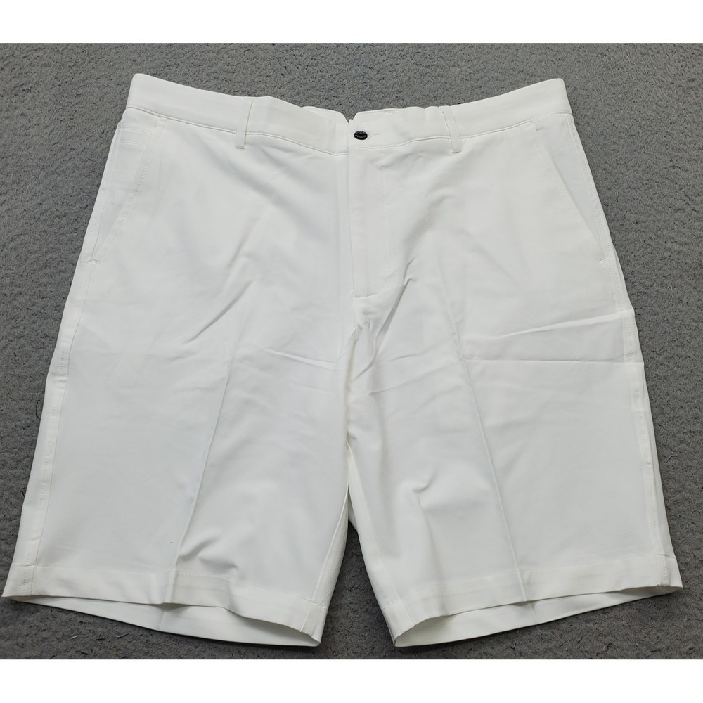 Dunning Golf Shorts Mens 36 White Player Fit Woven Performance Stretch Quick Dry